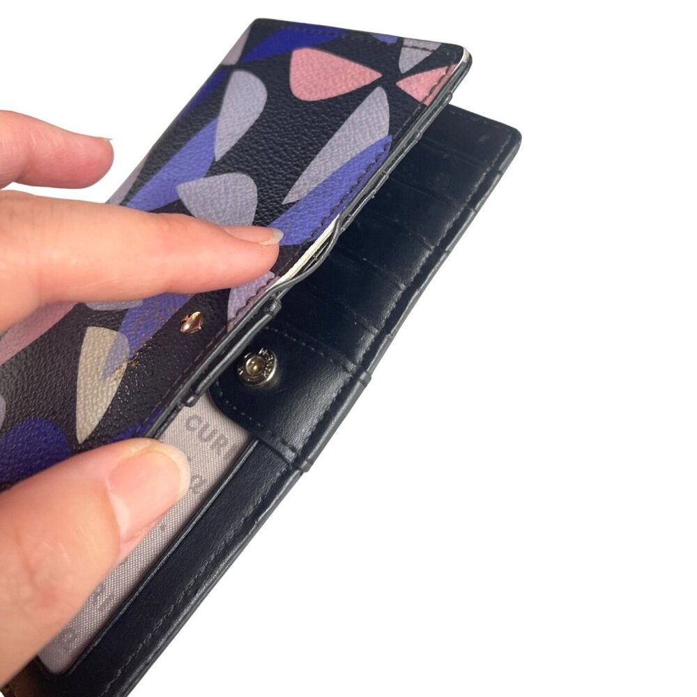 Kate Spade New York Hawthorne Lane Spinner Stacy wallet navy multi Size 4x7 - Picture 15 of 15